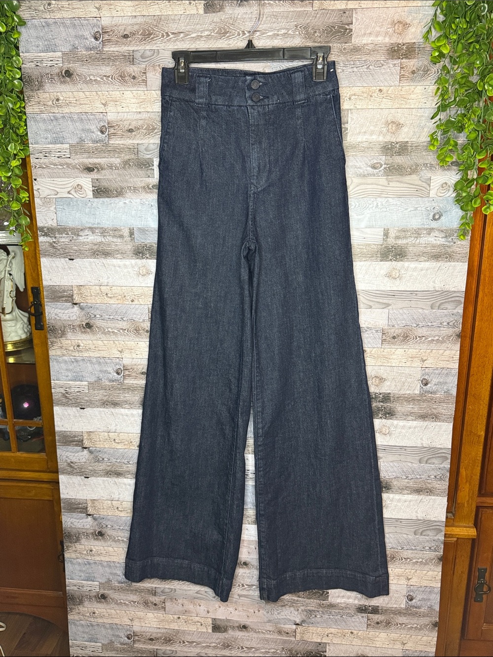 High-Rise Wide Leg Women's Jeans - Blue